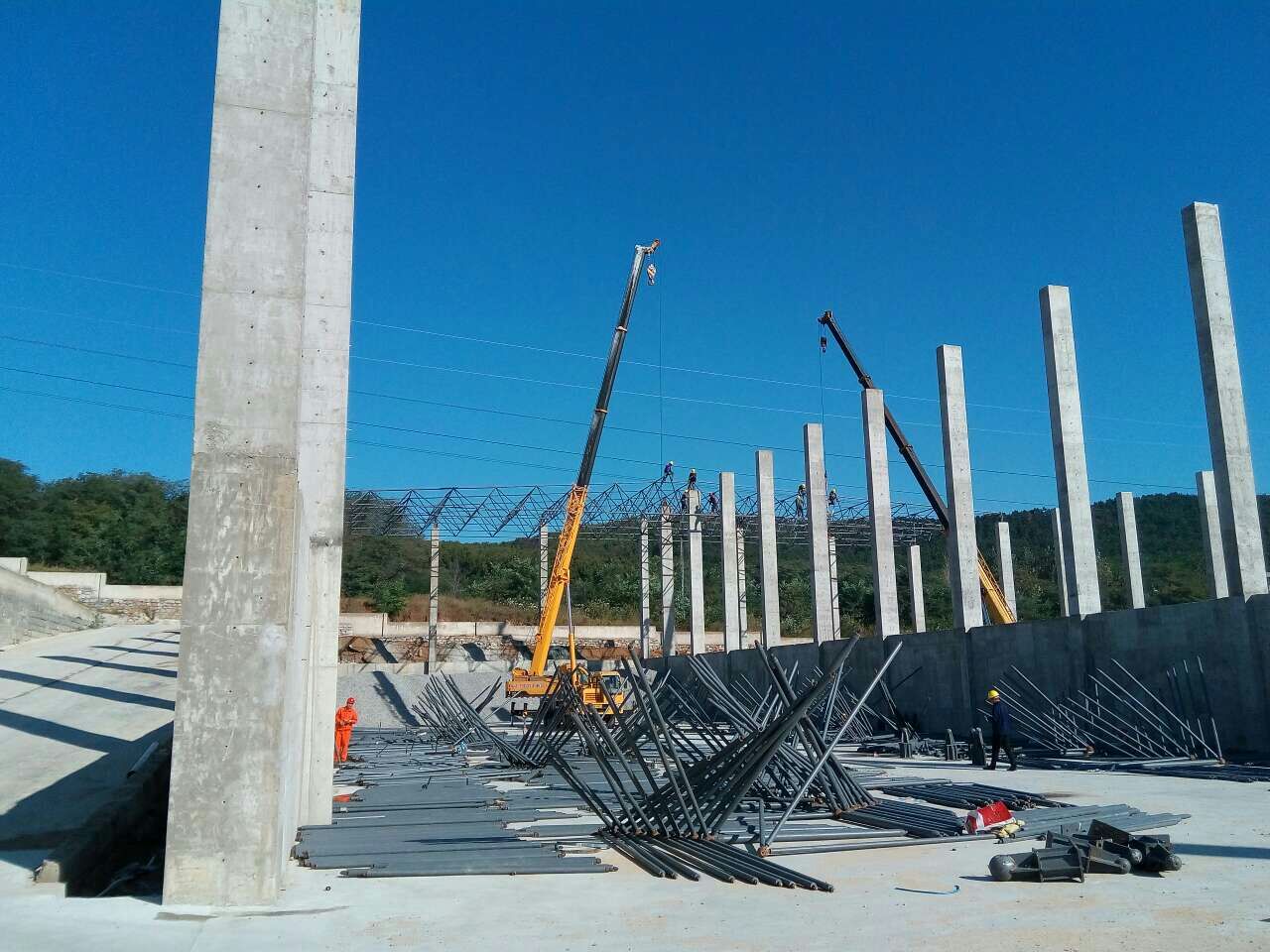 义马搅拌站网架